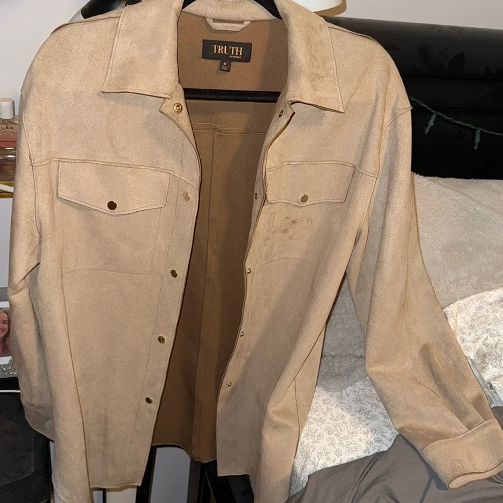 Light brown button up - size Large Medium, Truth by Republic - Picture 1 of 6